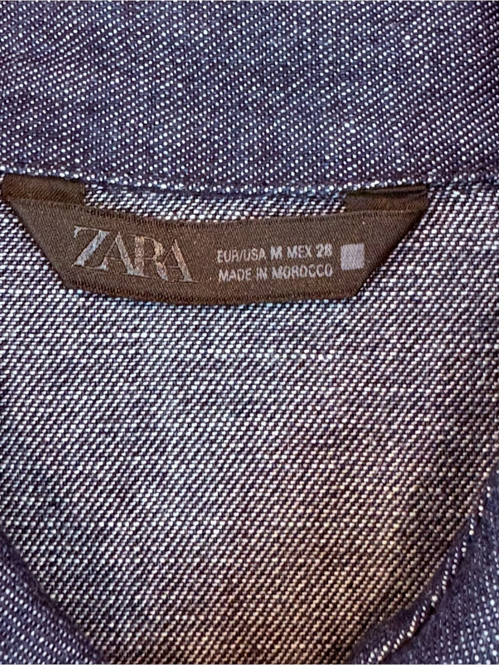 Zara Z1975 Denim Adjustable Waist Overshirt - Picture 5 of 6